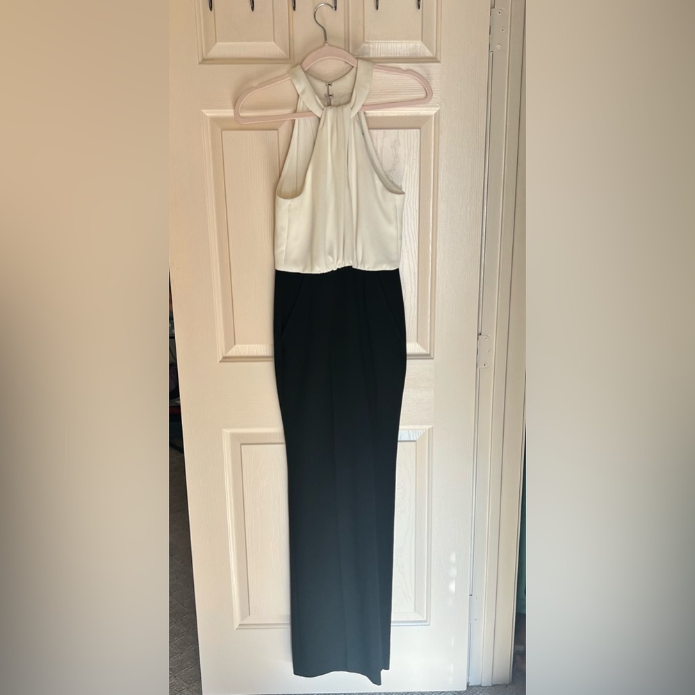 Trina Turk black and white jumpsuit